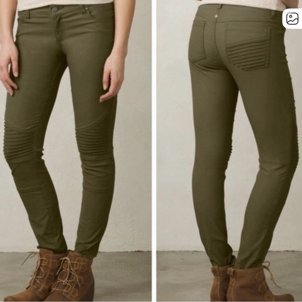 PRANA Women's Brenna Skinny Moto Pants in charcoal size 10